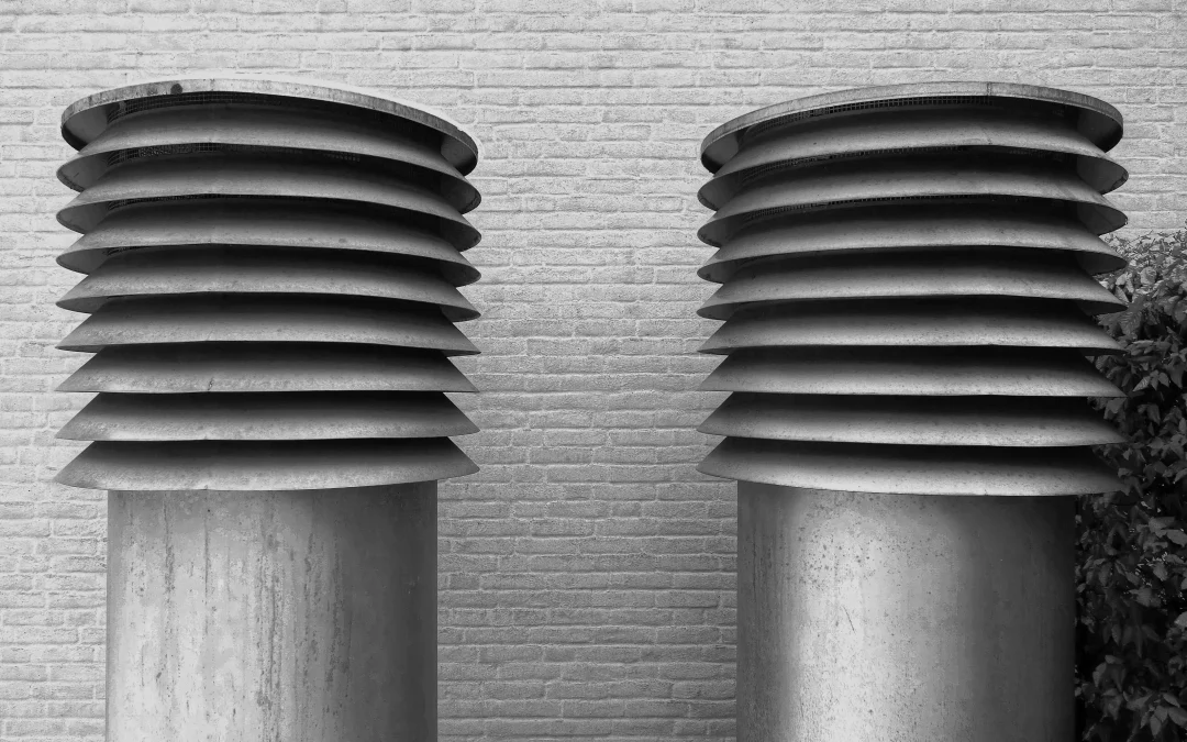 Air ducts on a building